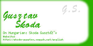 gusztav skoda business card